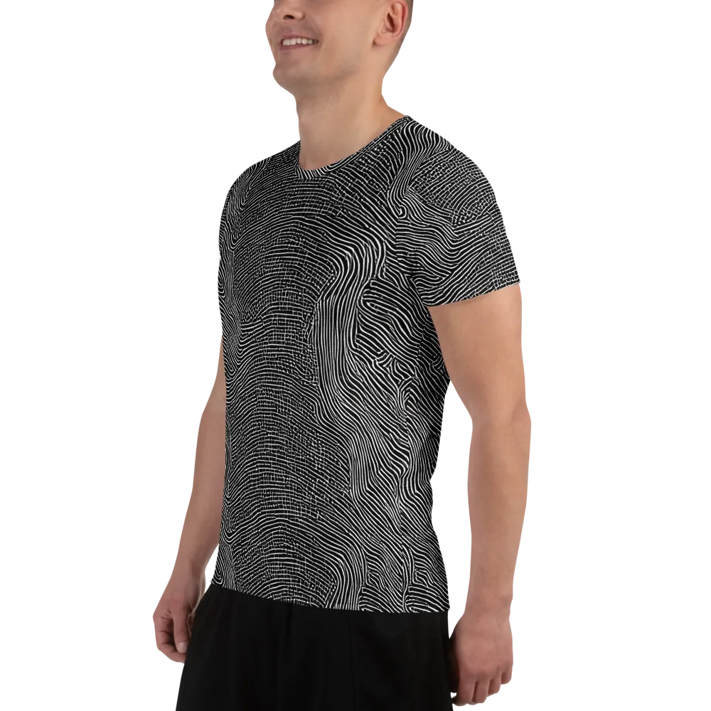 Zenith Stripes on Men's Athletic T-Shirt — Left