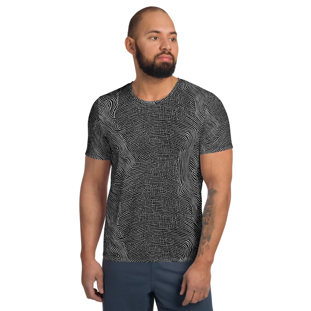 Zenith Stripes on Men's Athletic T-Shirt — Front