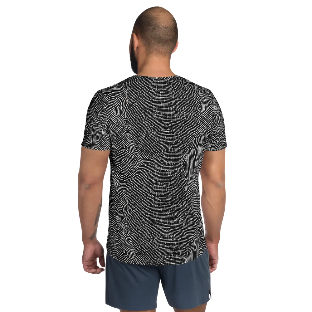 Zenith Stripes on Men's Athletic T-Shirt — Back