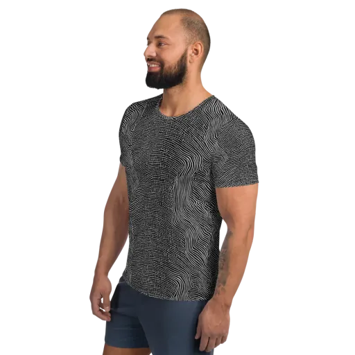 Zenith Stripes on a Men's Athletic T-Shirt