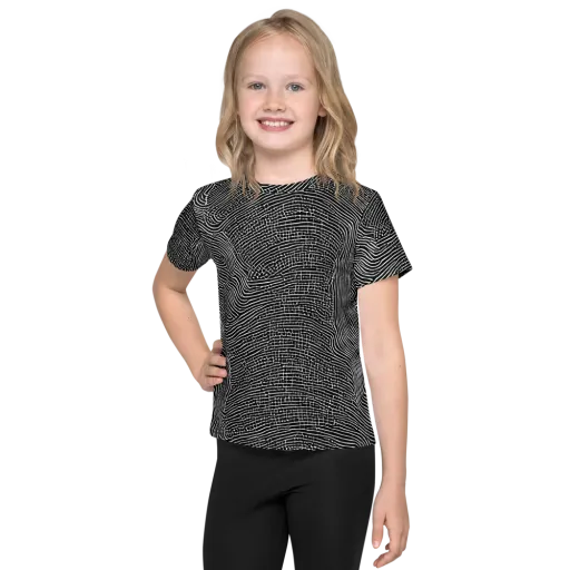 Zenith Stripes on a Kids Crew Neck T-Shirt