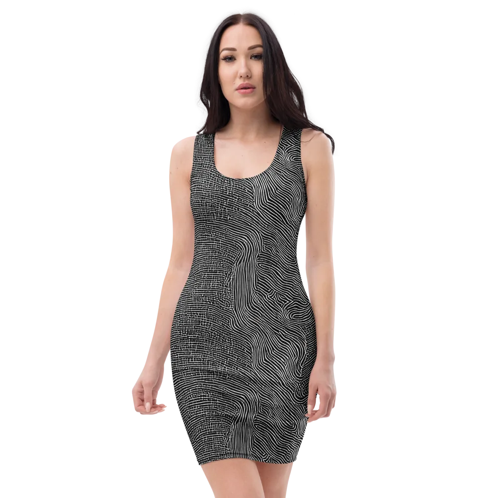 Zenith Stripes on Bodycon Dress — Front