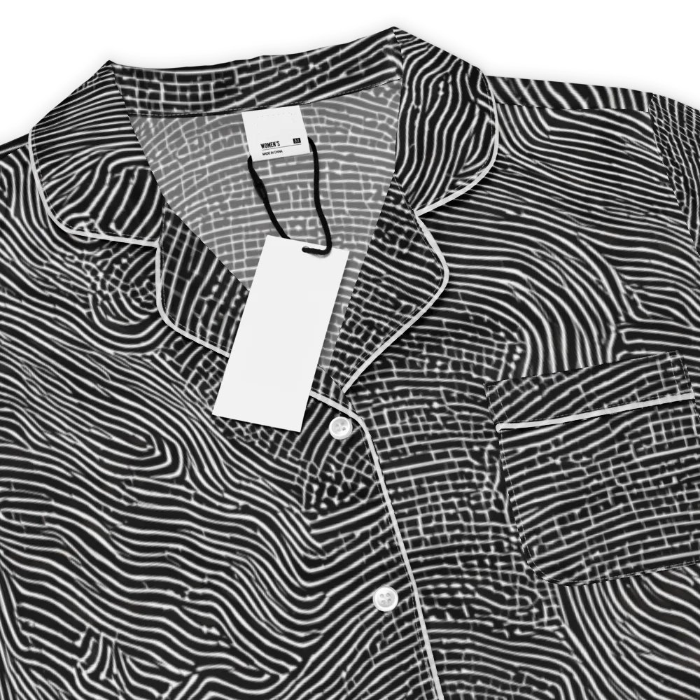 Zenith Stripes on Women's Short Sleeve Pajama Top — Product details