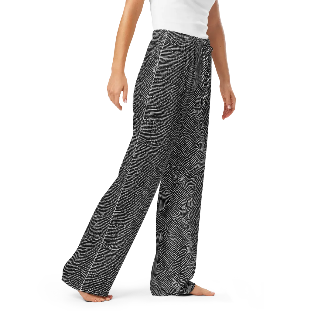 Zenith Stripes on Women's Pajama Pants — Right Front