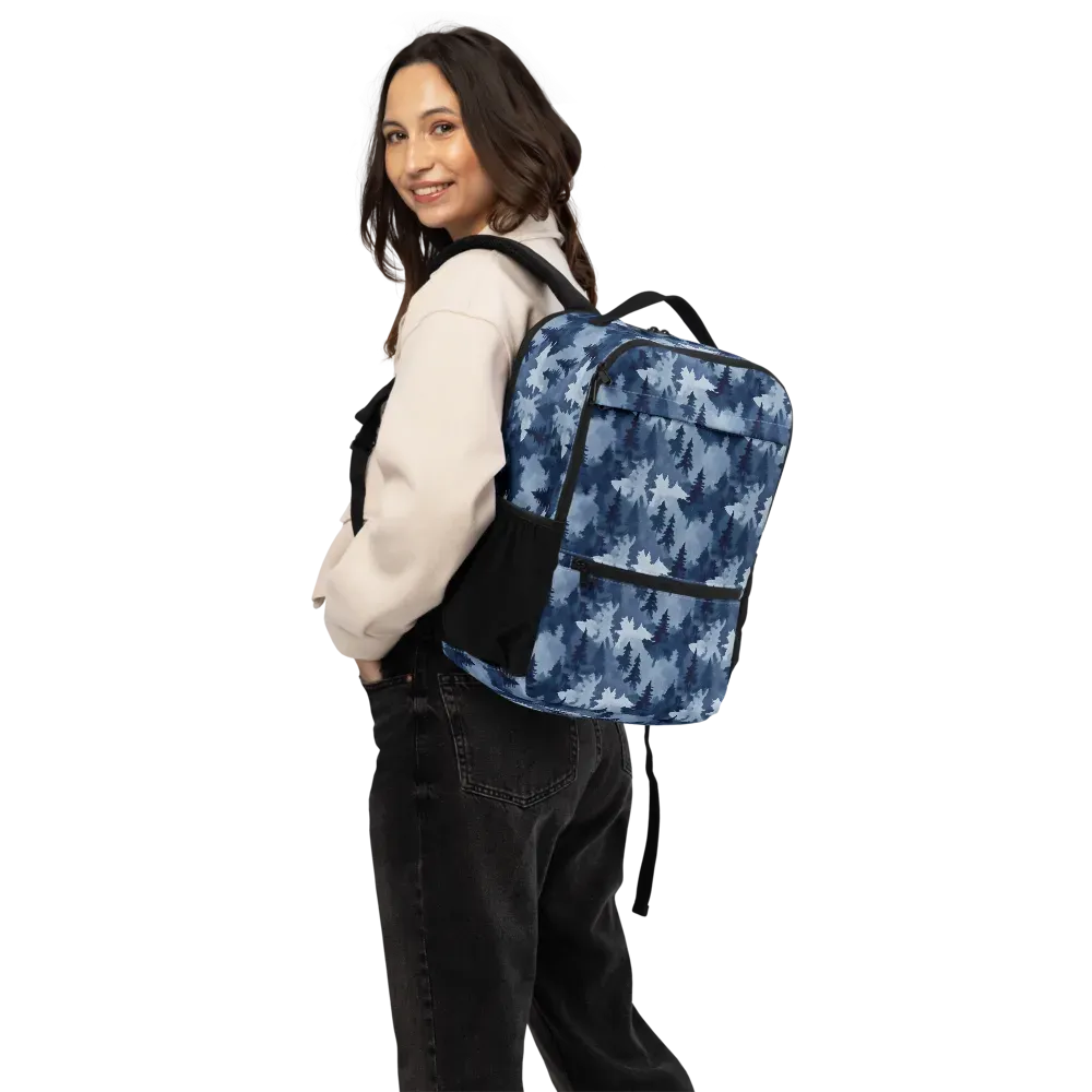 Frosted Evergreen on Utility Backpack — Back