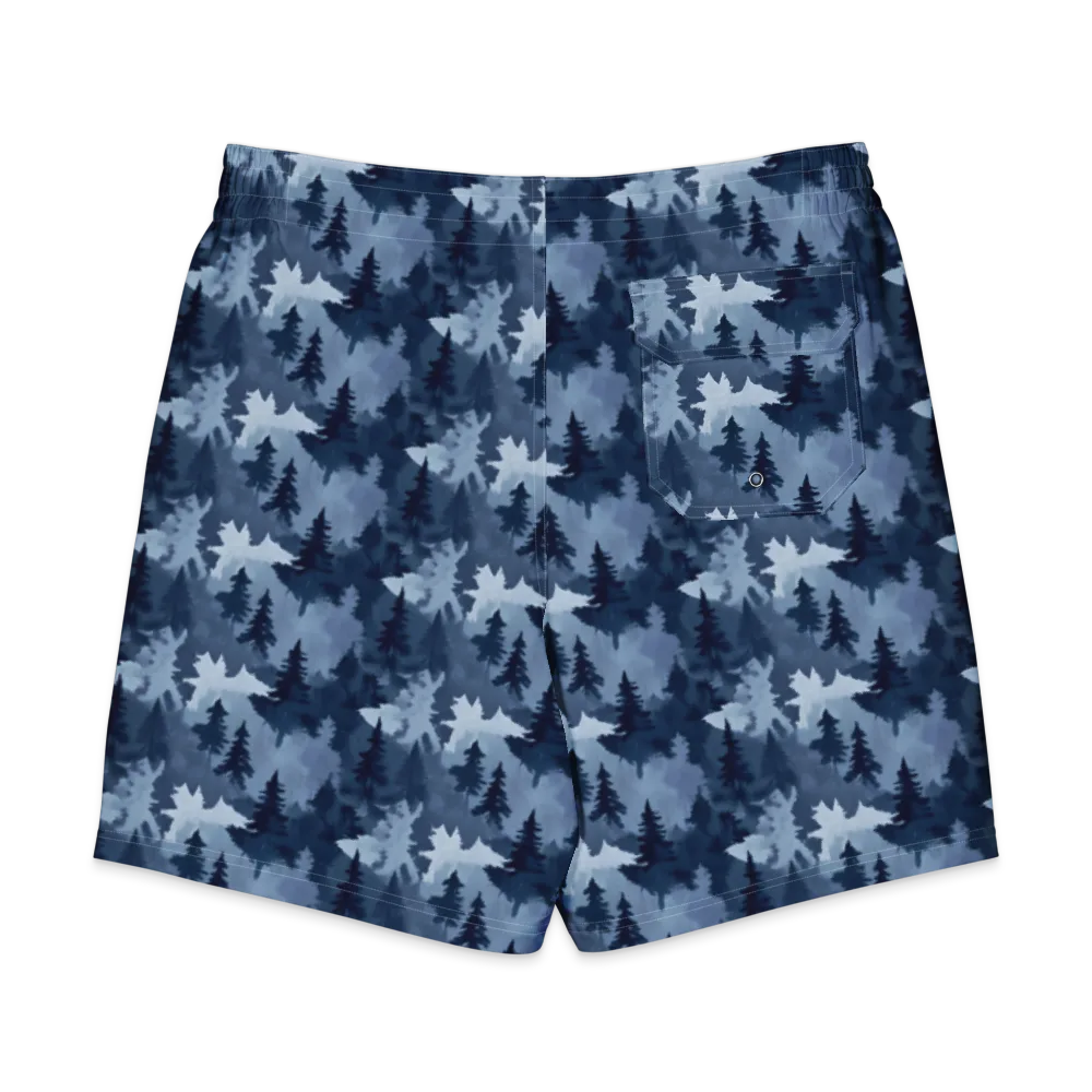 Frosted Evergreen on Men's Board Shorts — Back