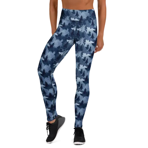Frosted Evergreen on a Yoga Leggings