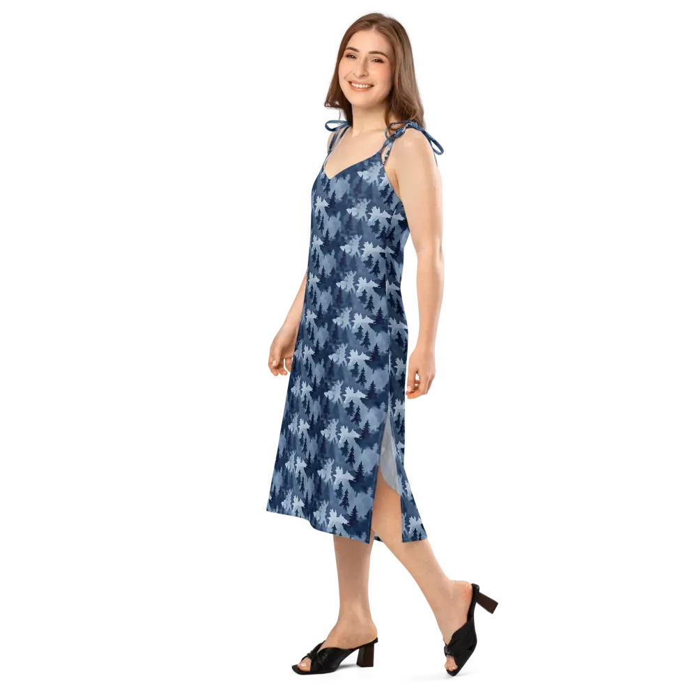 Frosted Evergreen on Slip Dress — Left Front