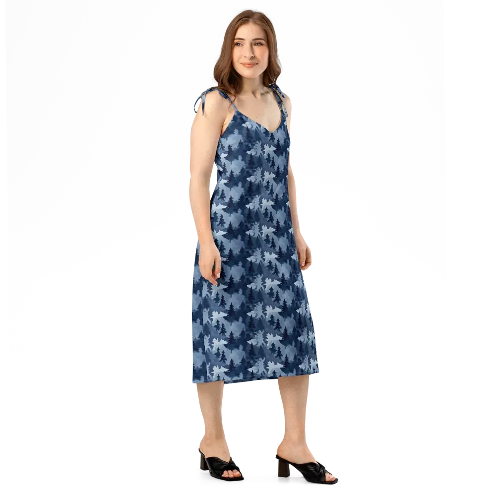 Frosted Evergreen on Slip Dress — Right Front