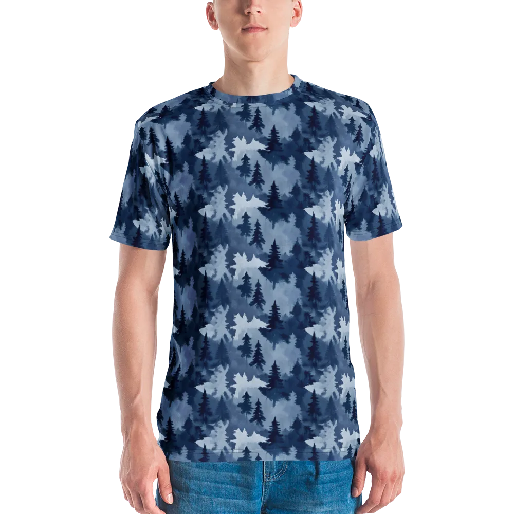Frosted Evergreen on Men's Crew Neck T-Shirt — Front