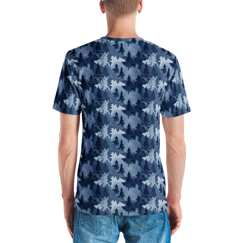 Frosted Evergreen on Men's Crew Neck T-Shirt — Back
