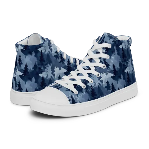 Frosted Evergreen on a Men's High Top Canvas Shoes