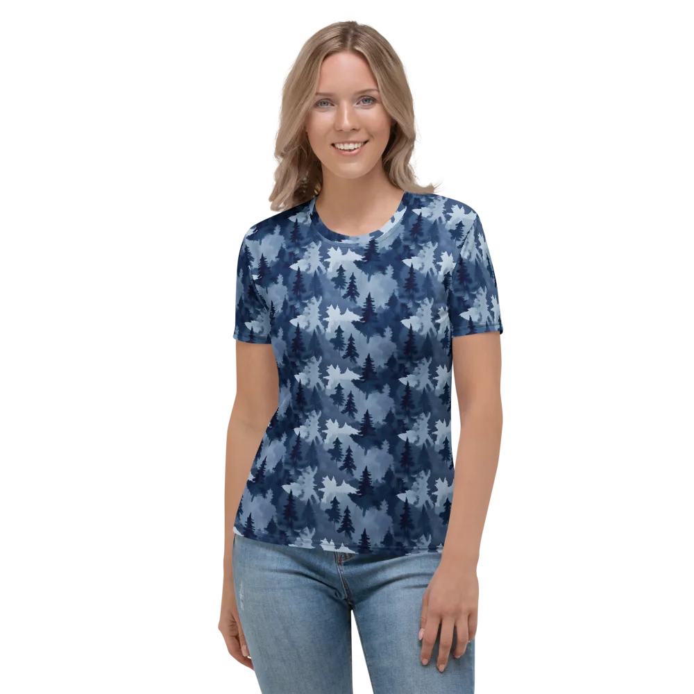 Frosted Evergreen on Women's Crew Neck T-Shirt — Front