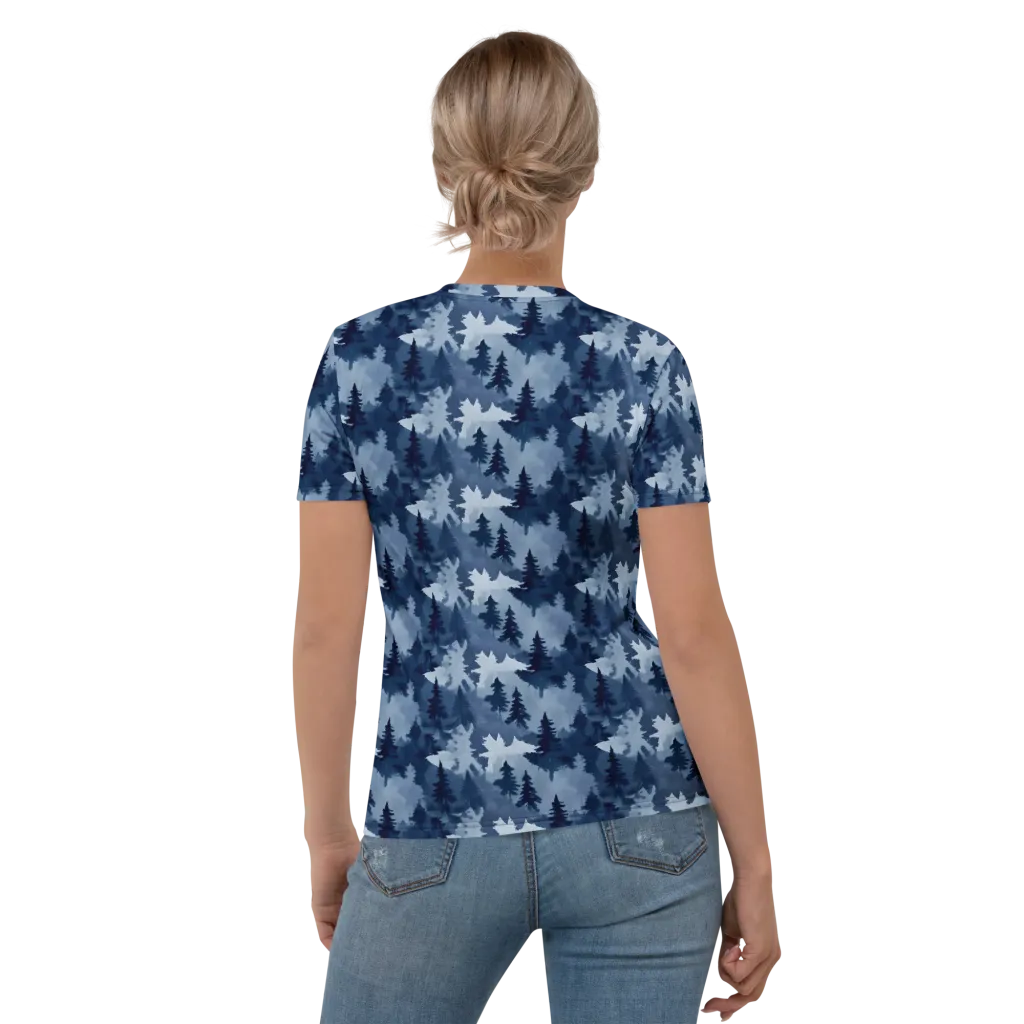 Frosted Evergreen on Women's Crew Neck T-Shirt — Back