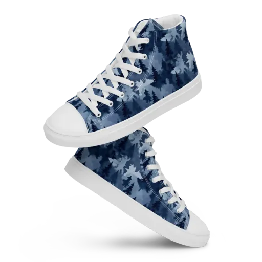 Frosted Evergreen on a Women's High Top Canvas Shoes