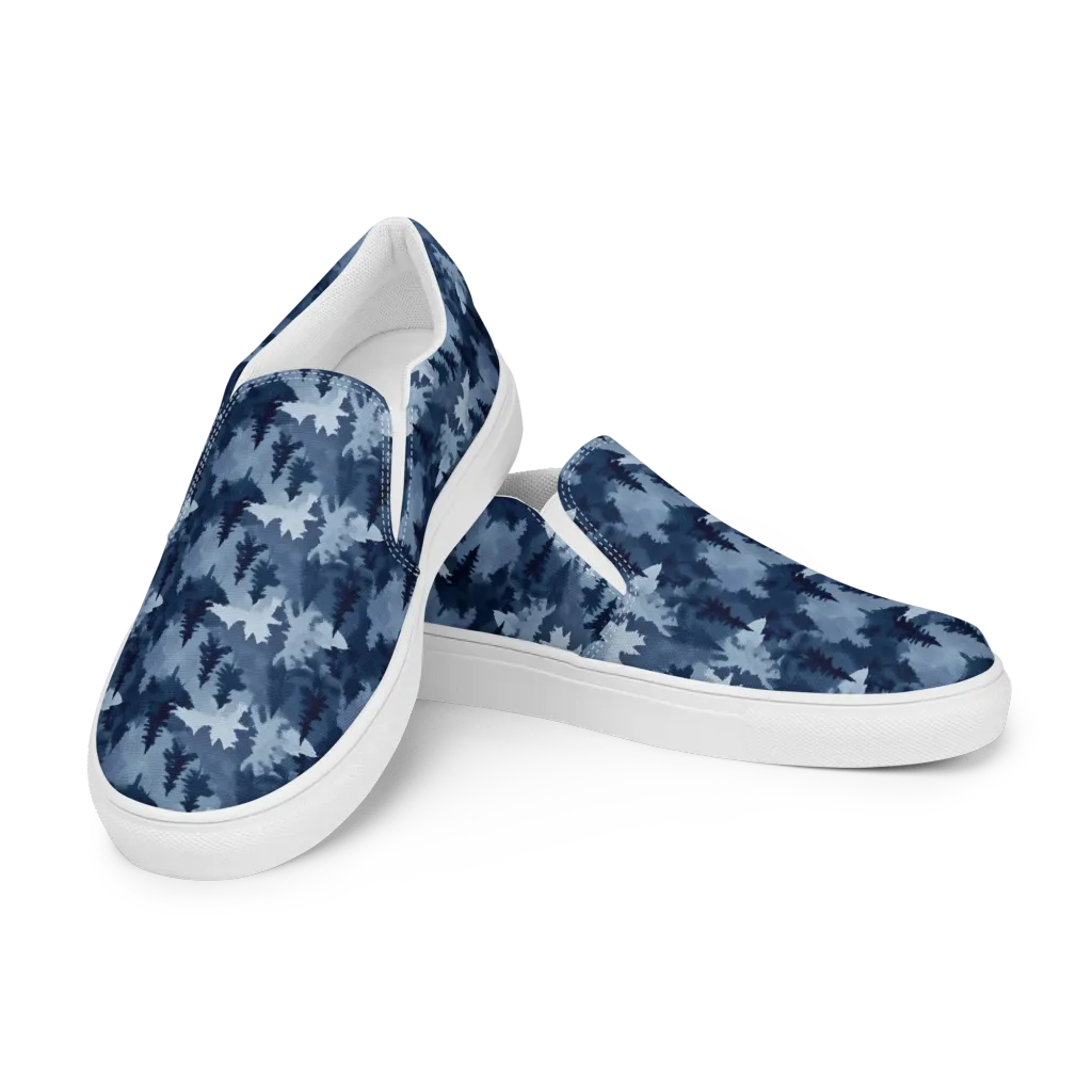 Frosted Evergreen on Men's Slip-On Canvas Shoes — Left Front