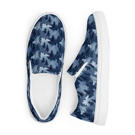 Frosted Evergreen on a Men's Slip-On Canvas Shoes