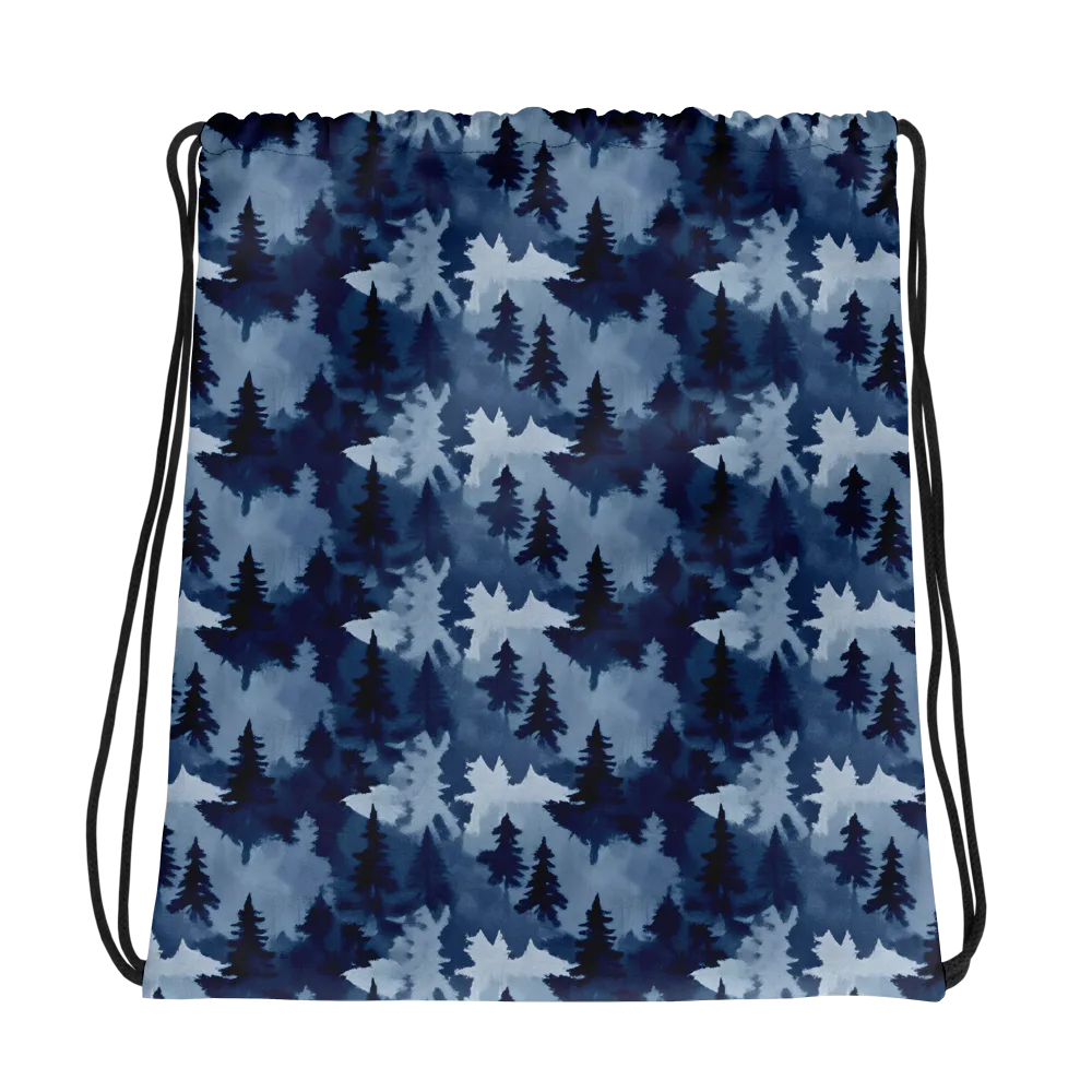 Frosted Evergreen on Drawstring Bag — Photo