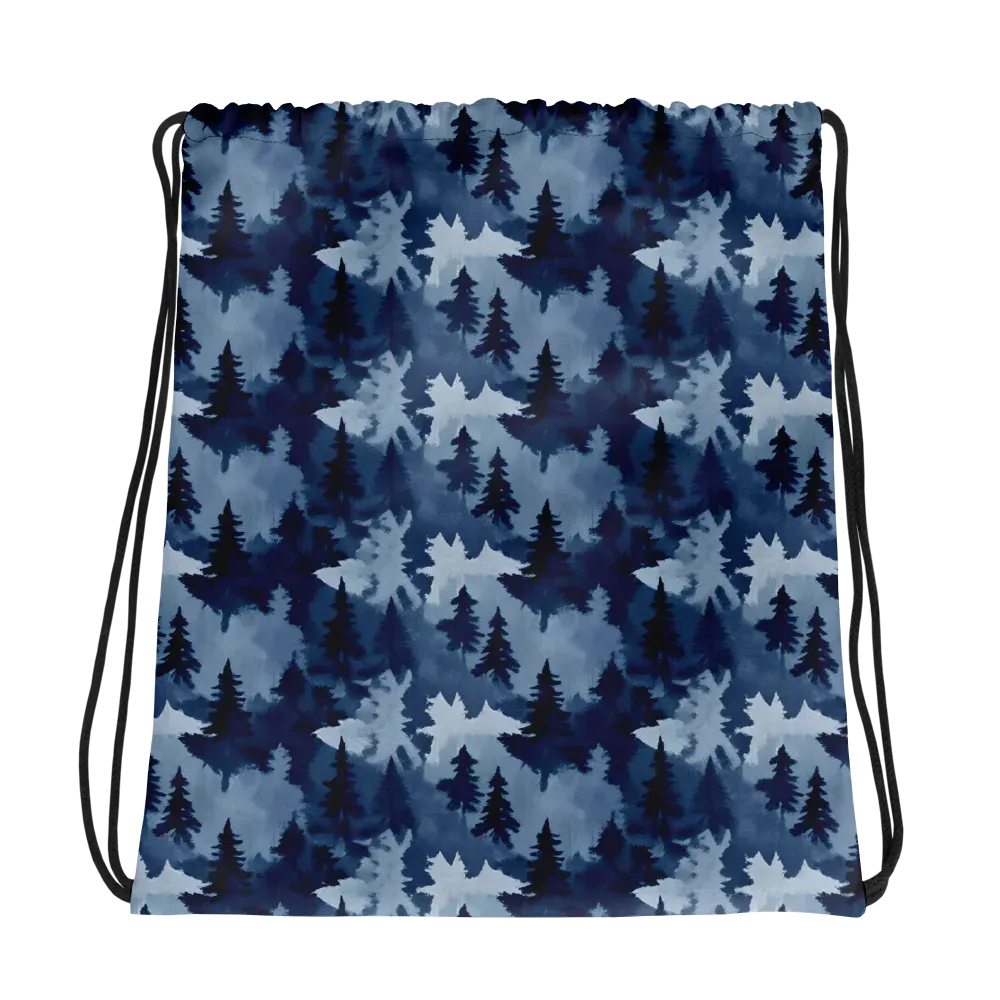 Frosted Evergreen on Drawstring Bag — Photo