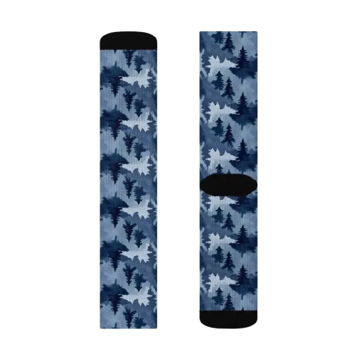 Frosted Evergreen on a Socks