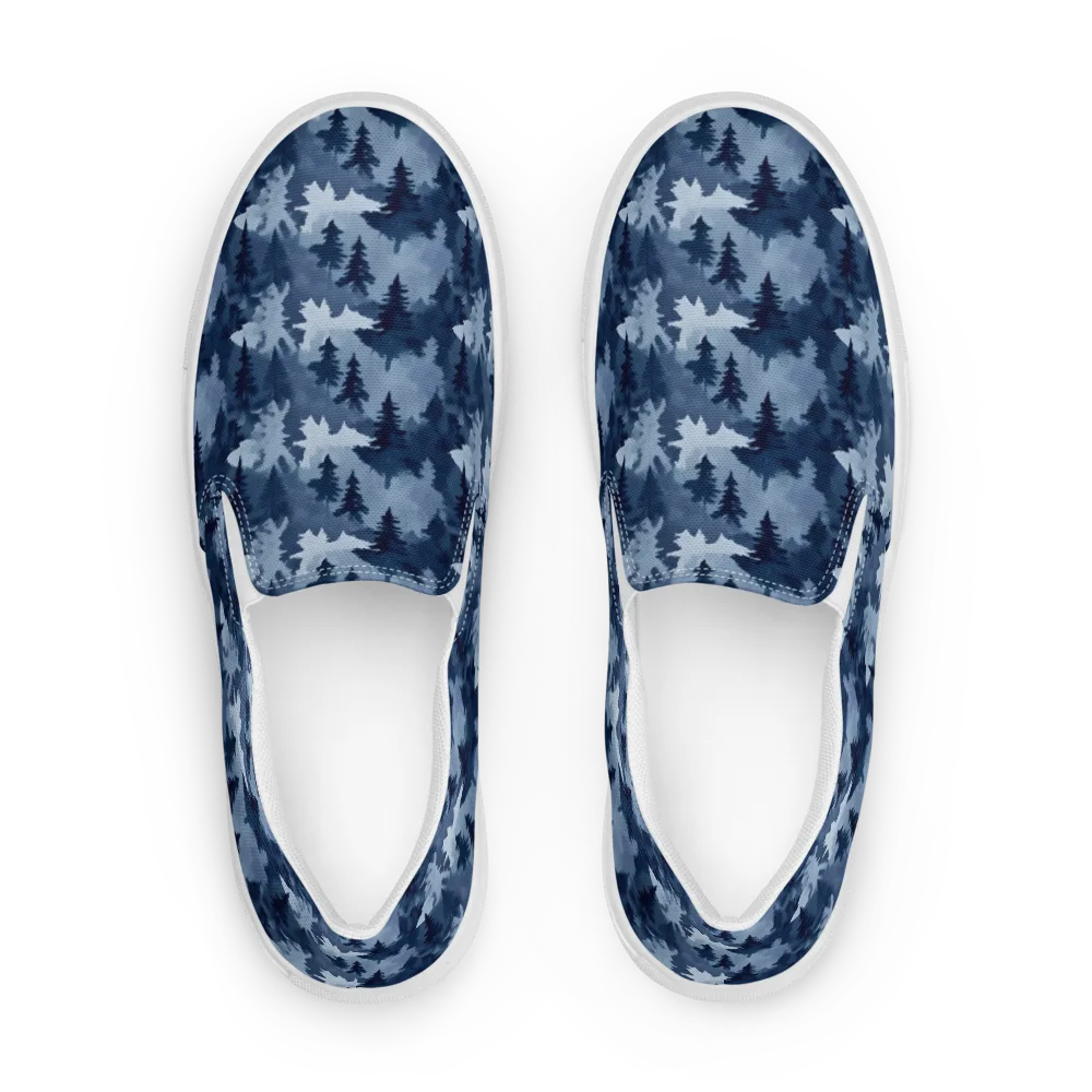 Frosted Evergreen on Women's Slip-On Canvas Shoes — Front
