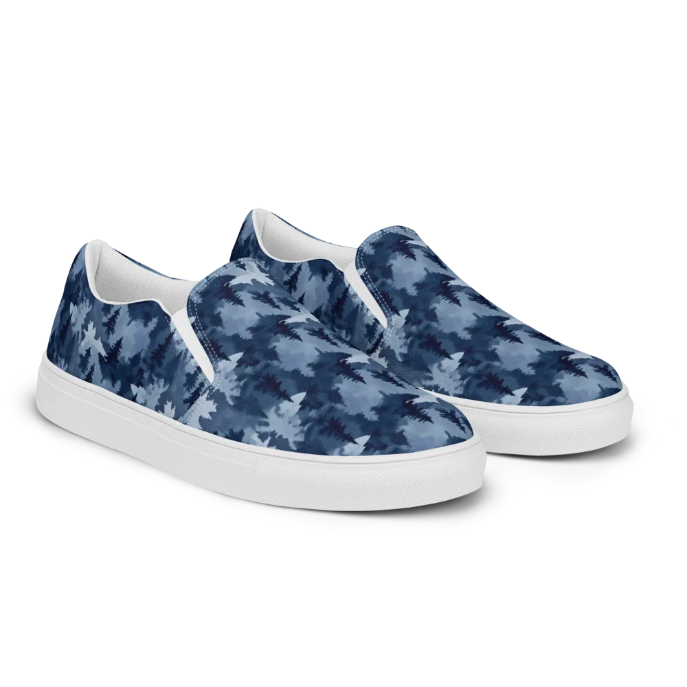 Frosted Evergreen on Women's Slip-On Canvas Shoes — Right Front