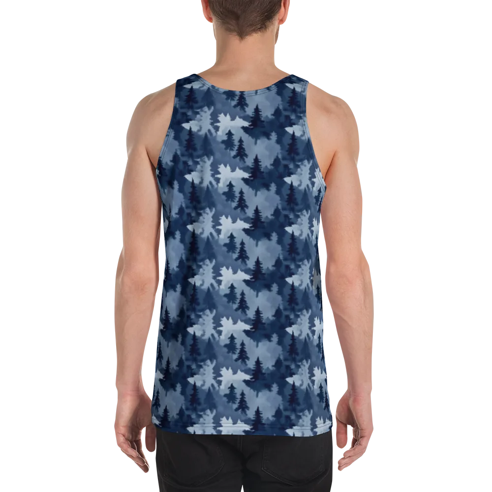 Frosted Evergreen on Men's Tank Top — Back