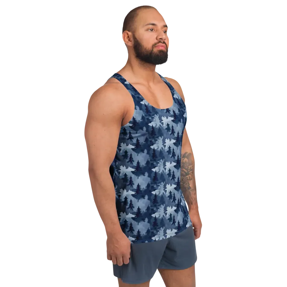 Frosted Evergreen on Men's Tank Top — Right Front