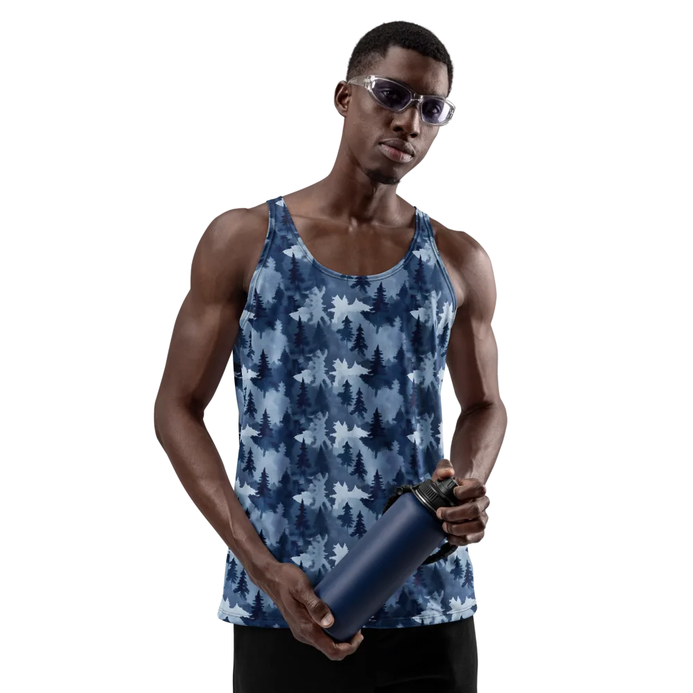 Frosted Evergreen on Men's Tank Top — Front