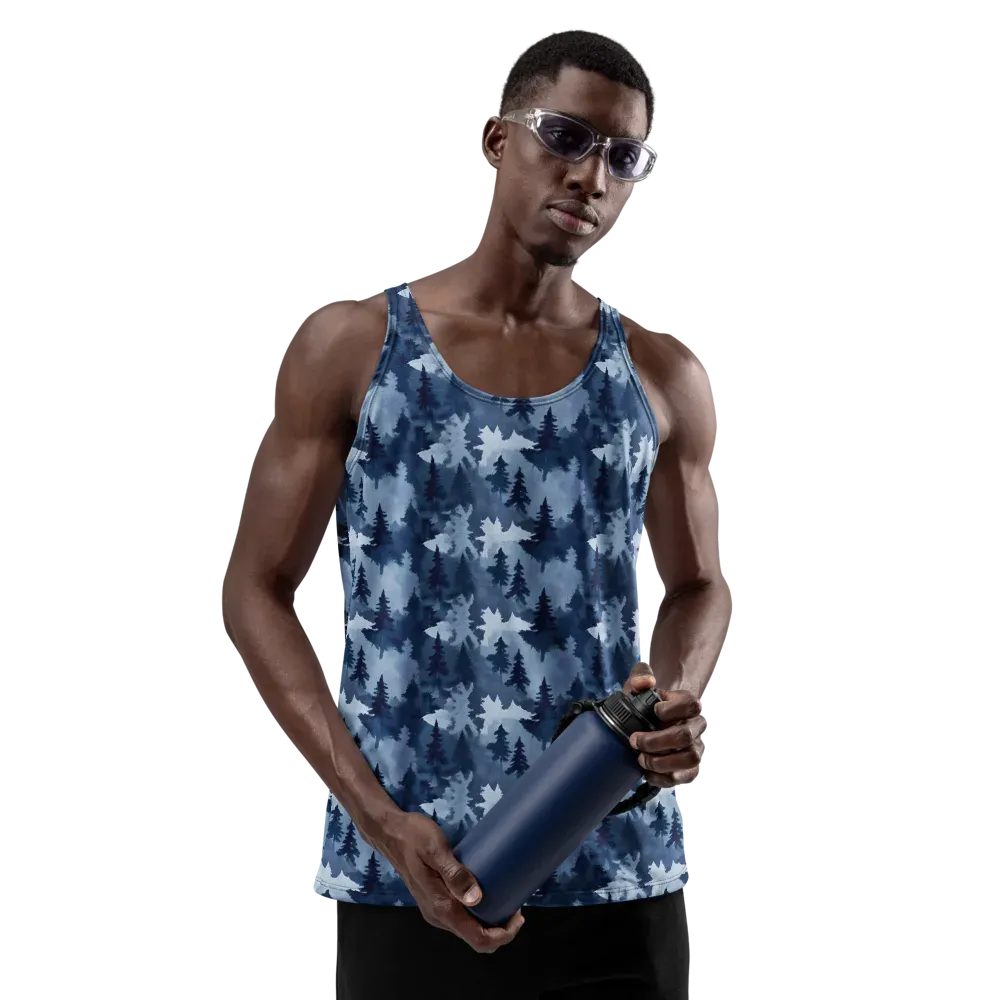 Frosted Evergreen on Men's Tank Top — Front