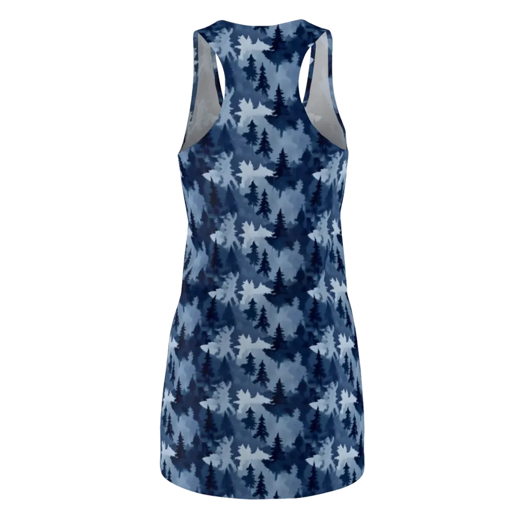 Frosted Evergreen on Racerback Dress — Back