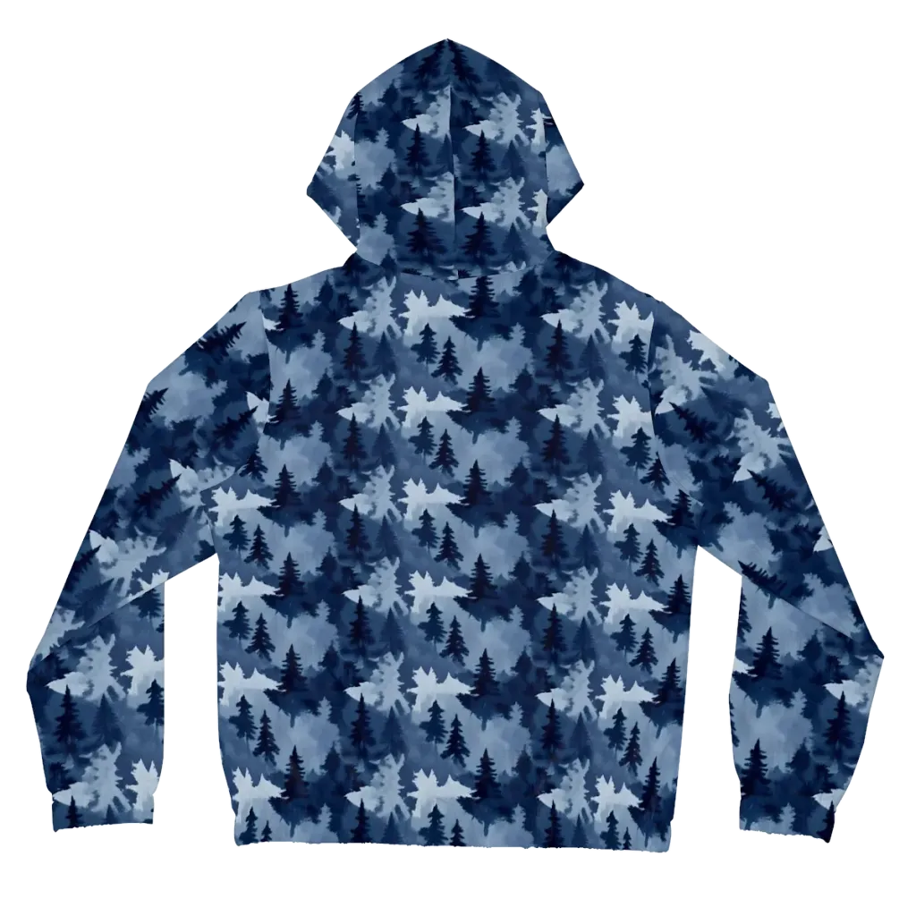 Frosted Evergreen on Women's Full-Zip Hoodie — Back