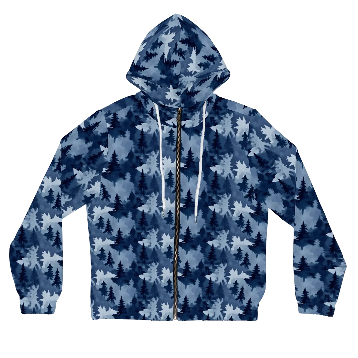 Frosted Evergreen on Women's Full-Zip Hoodie — Front