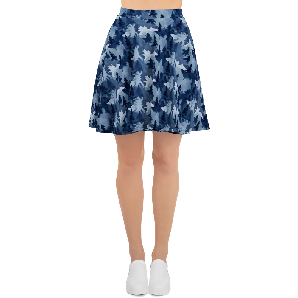 Frosted Evergreen on Skater Skirt — Front