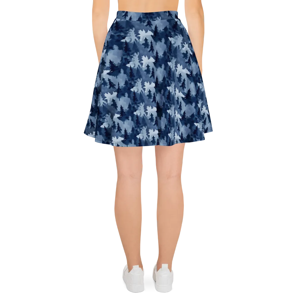 Frosted Evergreen on Skater Skirt — Back