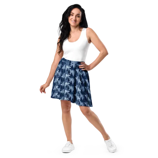 Frosted Evergreen on a Skater Skirt