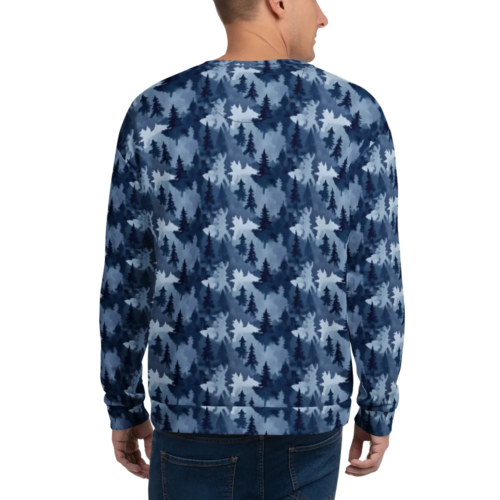 Frosted Evergreen on Sweatshirt — Back