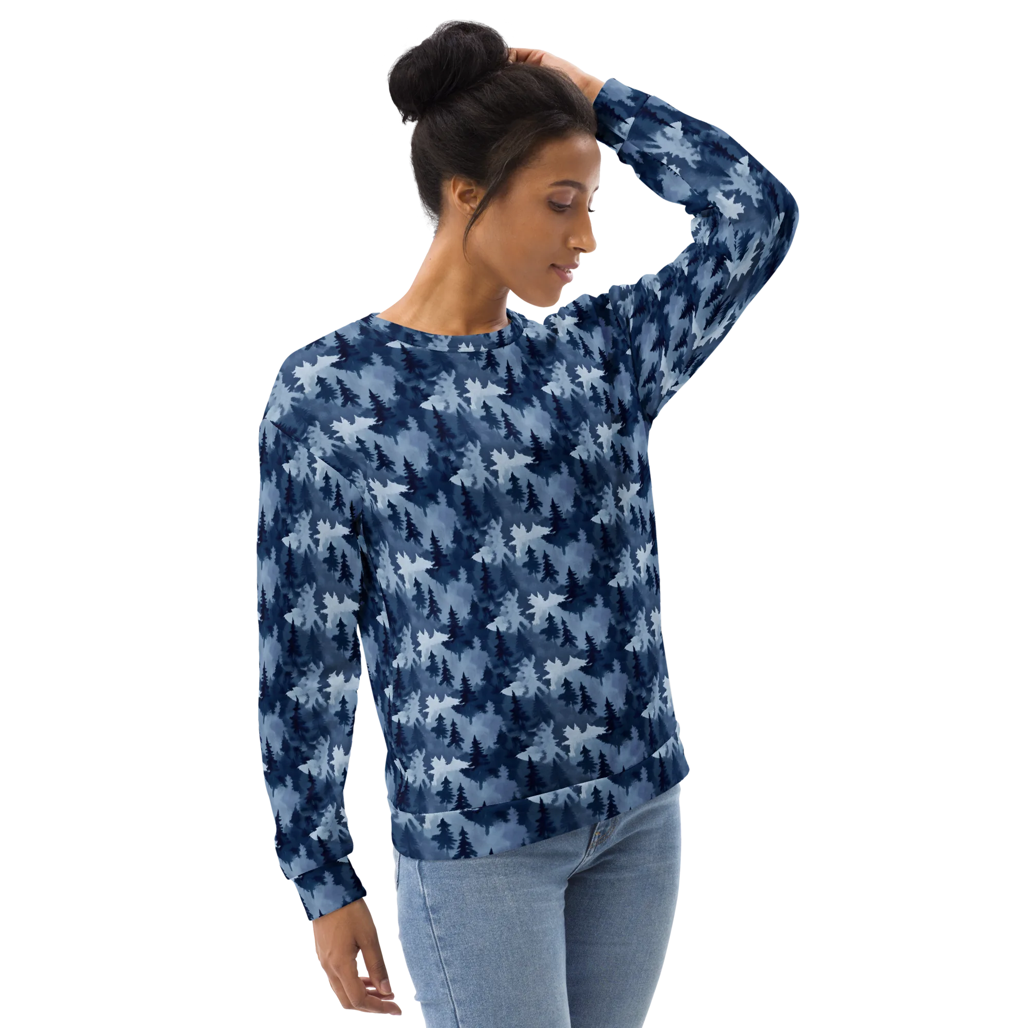 Frosted Evergreen on Sweatshirt — Right Front