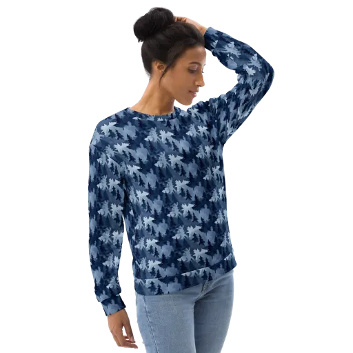 Frosted Evergreen on a Sweatshirt
