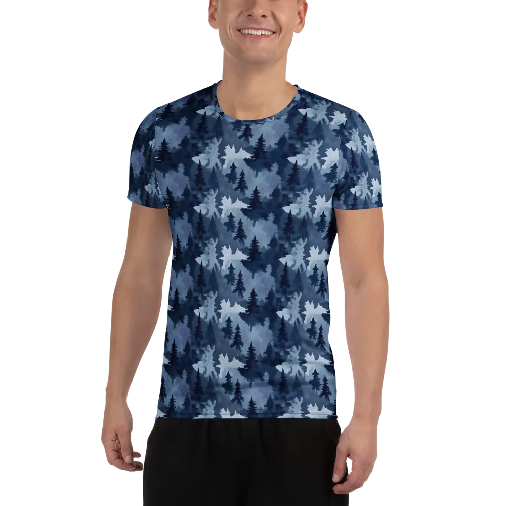 Frosted Evergreen on Men's Athletic T-Shirt — Front