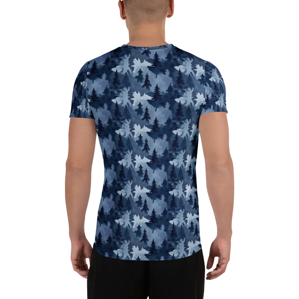 Frosted Evergreen on Men's Athletic T-Shirt — Back