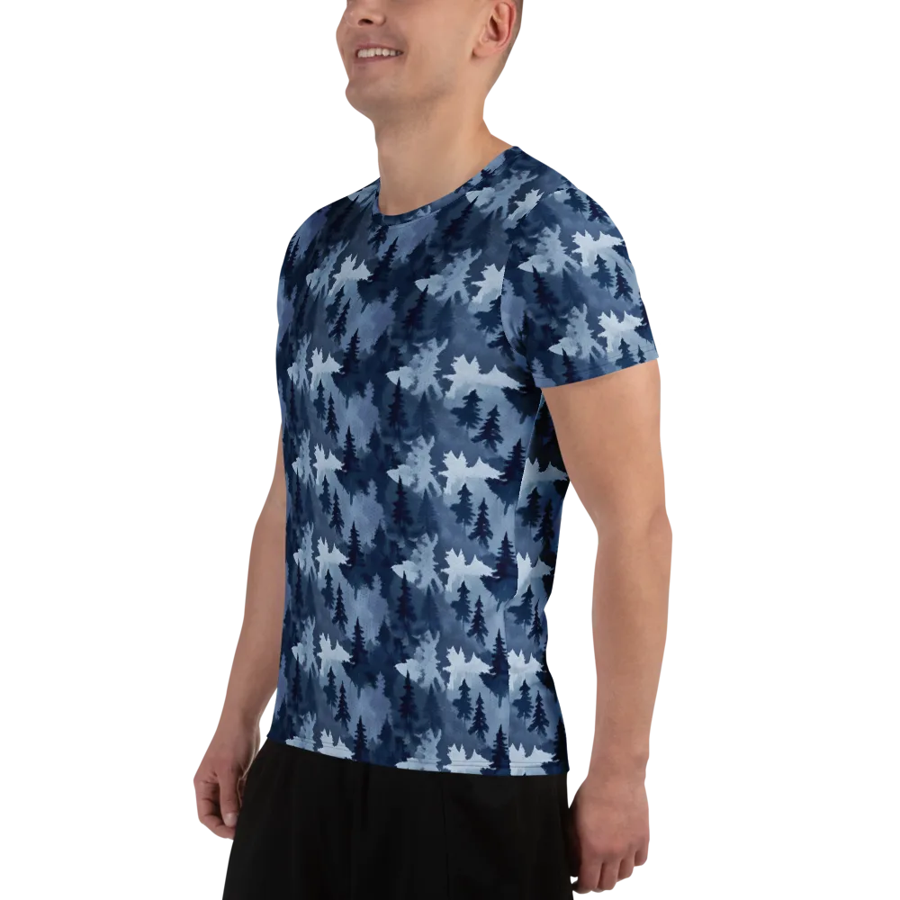 Frosted Evergreen on Men's Athletic T-Shirt — Left