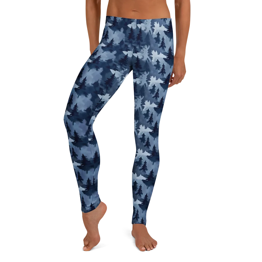 Frosted Evergreen on Leggings — Front