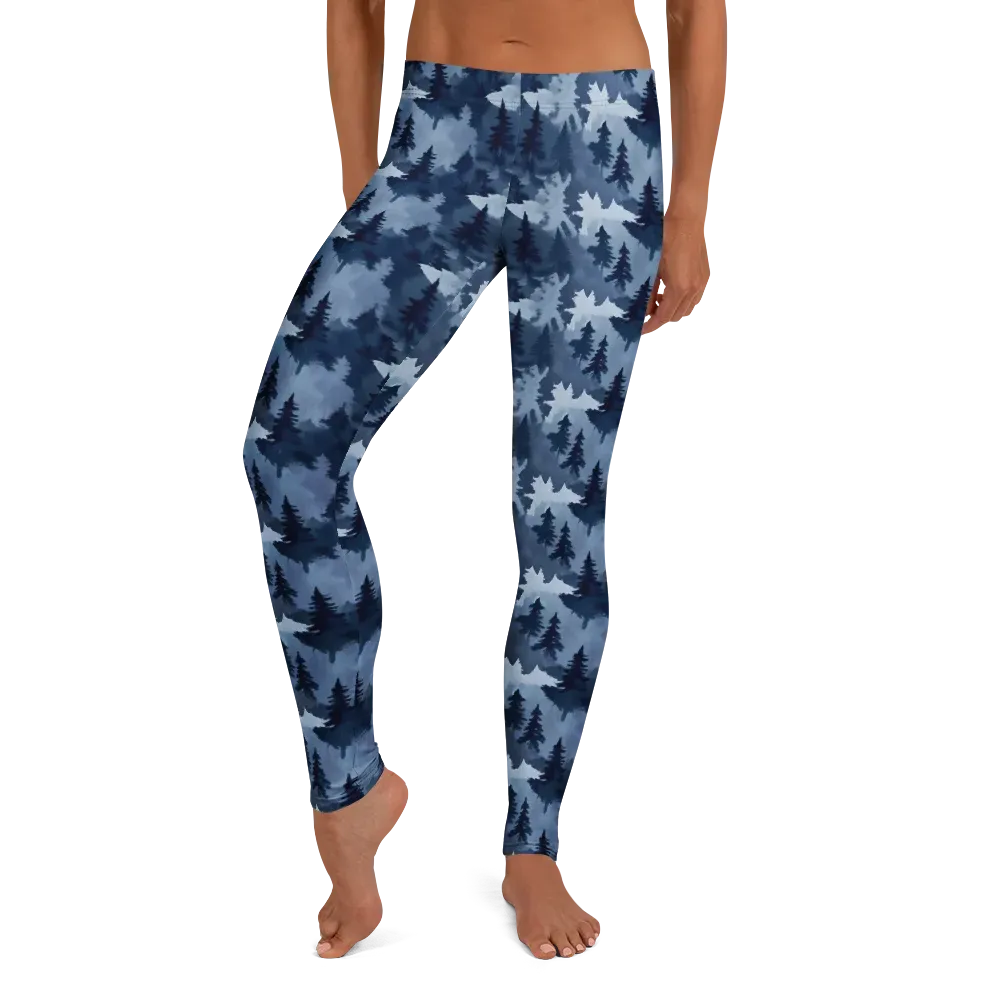 Frosted Evergreen on Leggings — Front