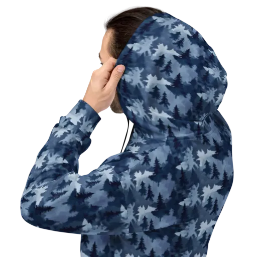 Frosted Evergreen on a Hoodie