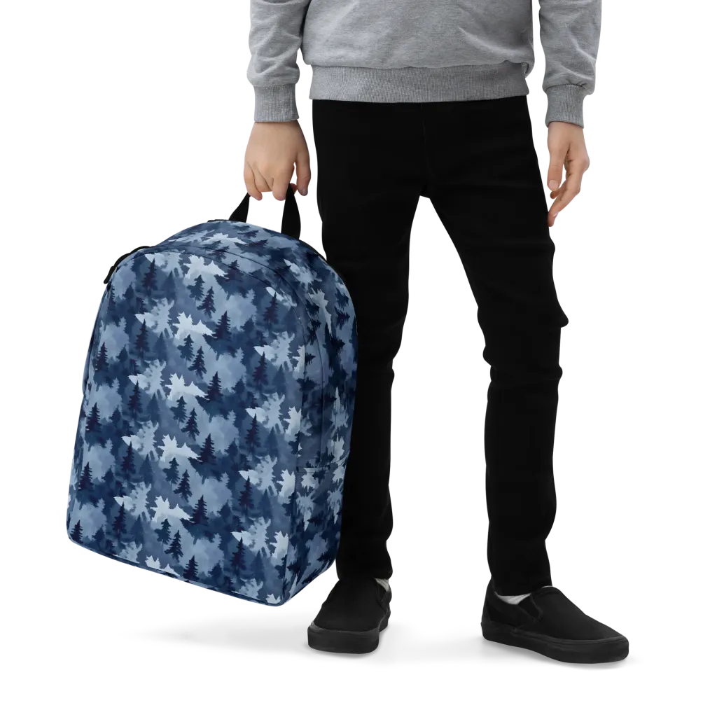 Frosted Evergreen on Minimalist Backpack — Zoomed-in