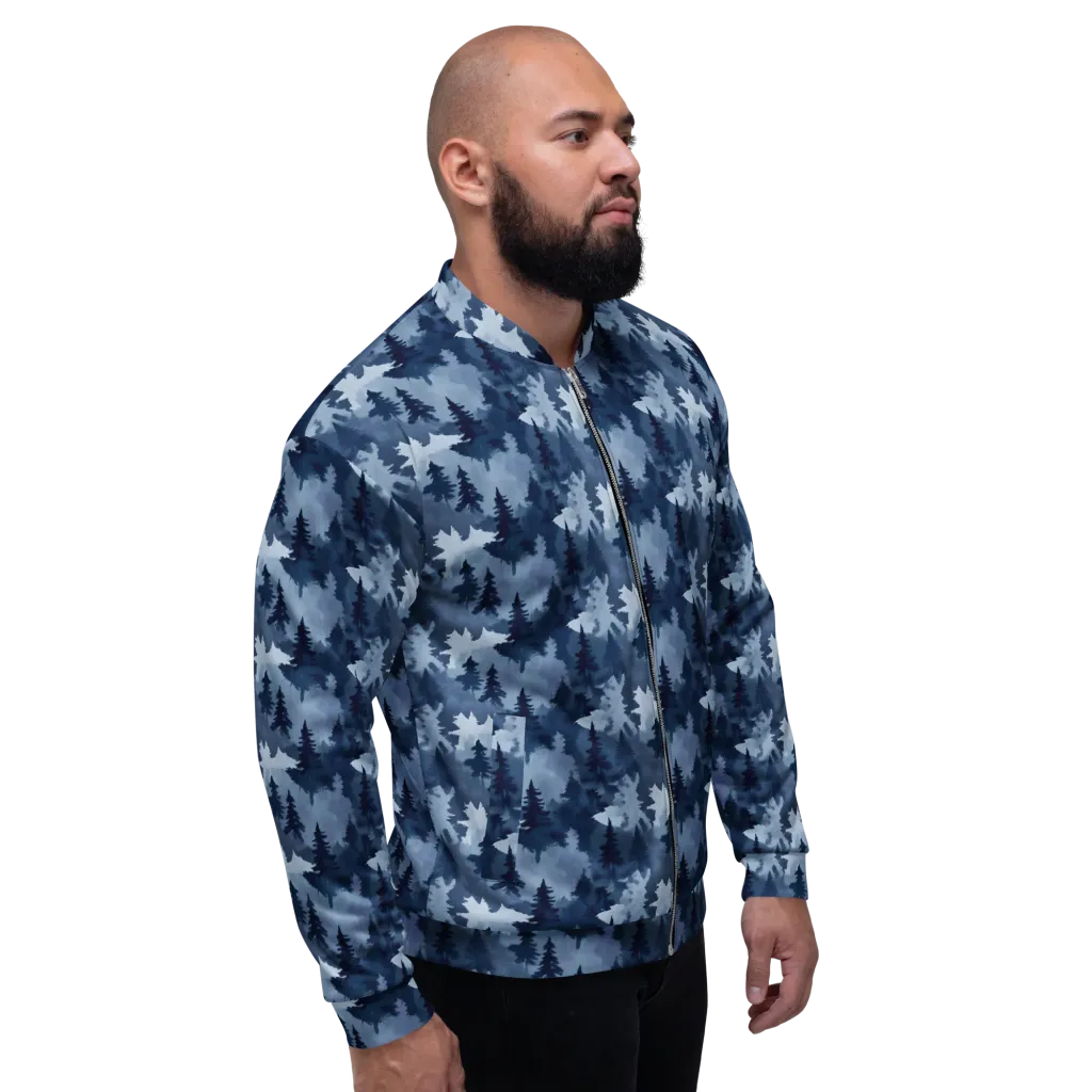Frosted Evergreen on Bomber Jacket — Right