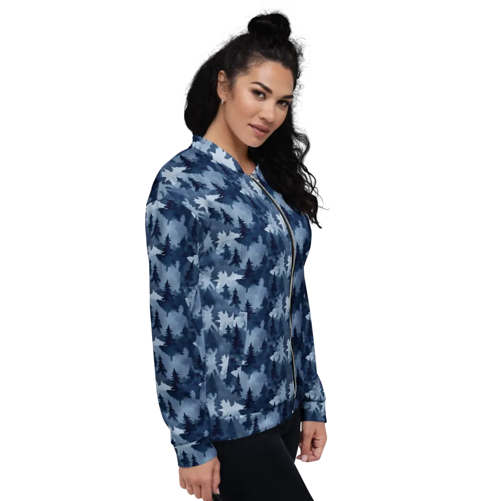 Frosted Evergreen on Bomber Jacket — Right