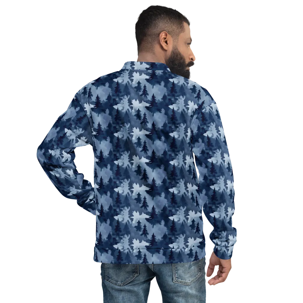 Frosted Evergreen on Bomber Jacket — Back