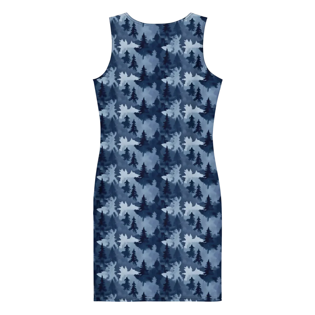 Frosted Evergreen on Bodycon Dress — Back